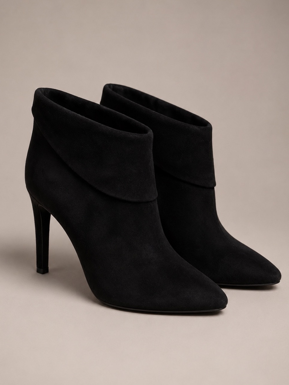 Ralph Lauren Purple Label Women's Black Suede Ankle Booties